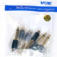 VCE MC520-6P 6.35mm mono plug to RCA adapter