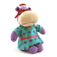 Disney Jr Doc McStuffins 8'' Hallie Hippo Bean Bag Plush Doll