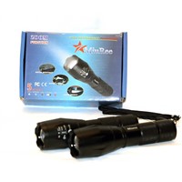 2Pcs Tactical Flashlight Water Resistant Military Grade Tac Light with 5 Modes & Zoom Function Ultra Bright Torch