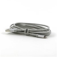 AmazonBasics Nylon Braided USB A to Lightning Compatible Cable - Apple MFi Certified - Silver (6 Feet/1.8 Meter) 